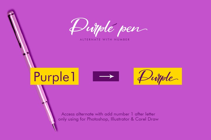 Пример шрифта Purple Pen #5